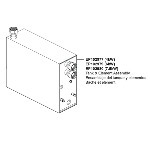 Delta Tank & Element Assembly, ES-6, 6kW, 240V/1PH