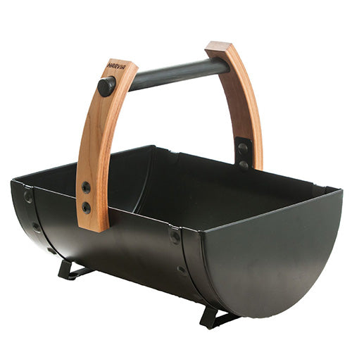 Harvia Sauna Bucket, Black Steel w/ Thermo-Aspen