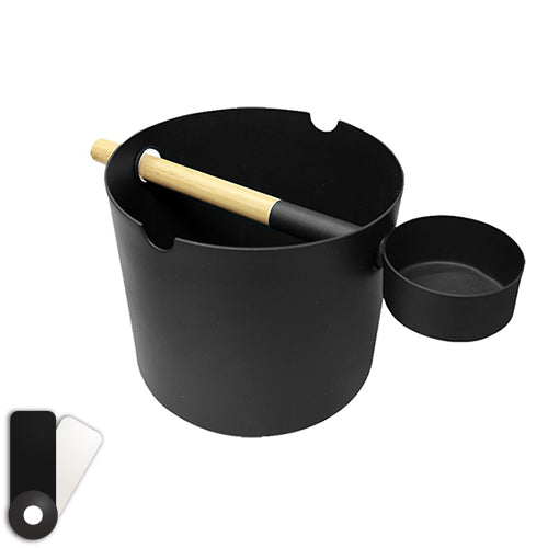 Kolo Sauna Bucket and Ladle Set, Bamboo/Aluminum, 1Gal
