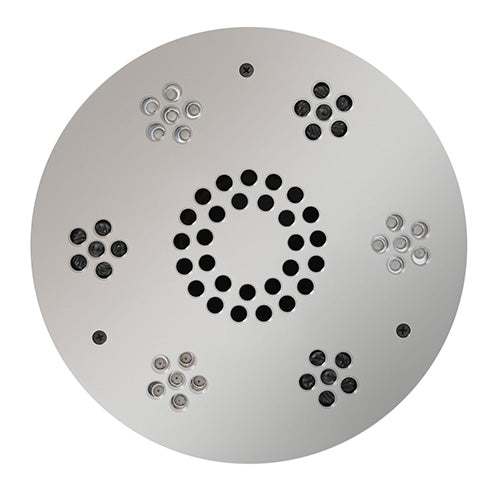 ThermaSol Serenity Essential Rainhead System, Chromotherapy and Audiotherapy, Round, Polished Chrome