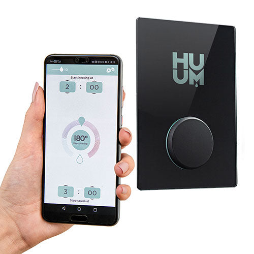 HUUM Sauna Heater Control with Wi-Fi, Digital On/Off, Time,Temp, Glass