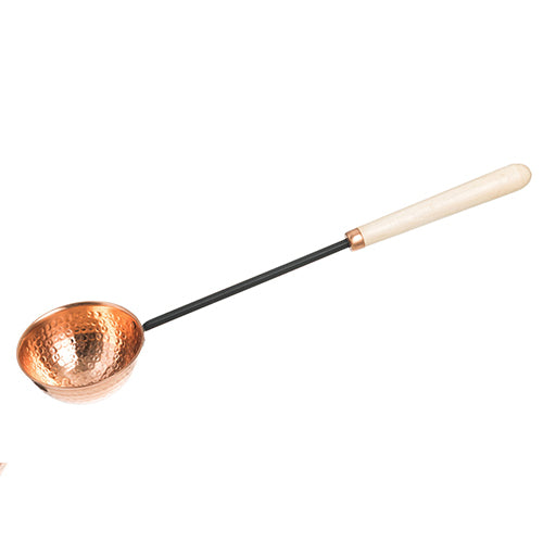 4 Living Collection Sauna Ladle, Copper, Wooden Handle, 19 inches