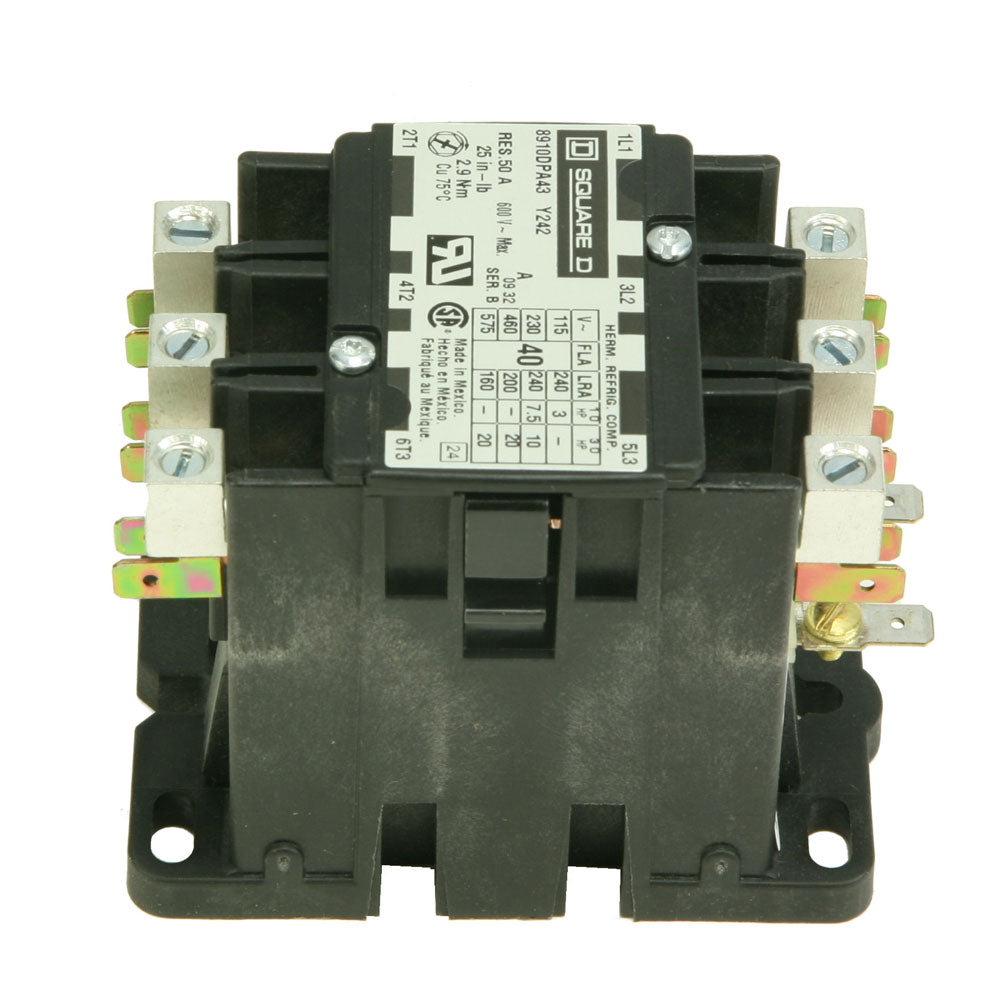 Mr.Steam Contactor, 50A, 3-Pole, 120V, 50/60, CU Series