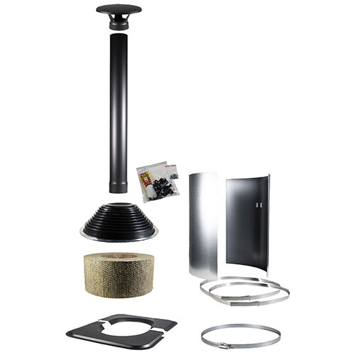 Harvia Chimney Symmetric Accessory Kit, Black
