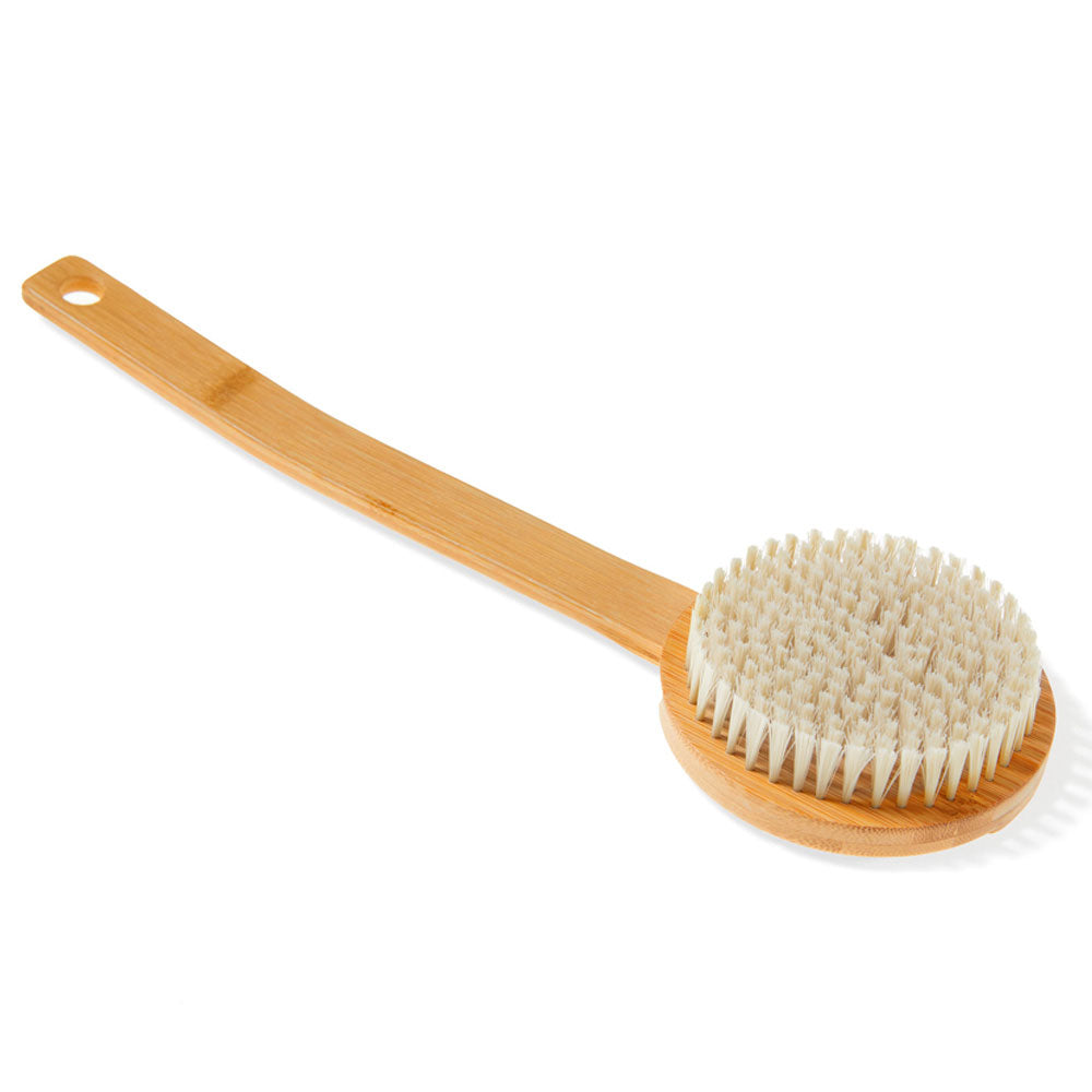 Kolo Sauna Bath Brush with Handle, Natural Bamboo