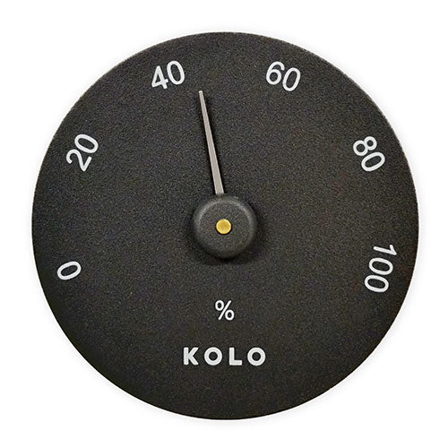 Kolo Hygrometer, Round, Black
