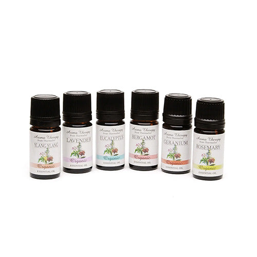 ThermaSol Essential Oils 6 Pack Bergamot, Eucalyptus, Lavender, Geranium, Rosemary, and Ylang-Ylang