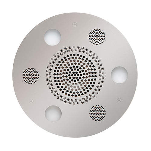 ThermaSol Serenity Advanced Rainhead System, Chromotherapy and Audiotherapy, Round, Polished Chrome