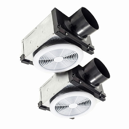 Bathology Dual Vent Bath Fan w/ Optional Lighting, 230CFM