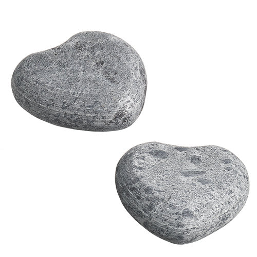 Hukka Sauna Massage Stones, Hearts, 2 Pieces