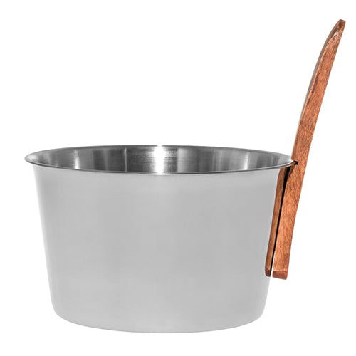 4 Living Collection Sauna Bucket, Steel, Straight wooden handle, 4L