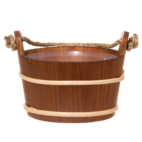 4 Living Collection Sauna Bucket, Thermo-Alder, Rope Handle, 4L